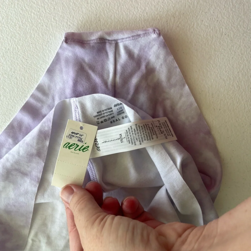 Aerie nwt no show cheeky cotton purple tie dye panties